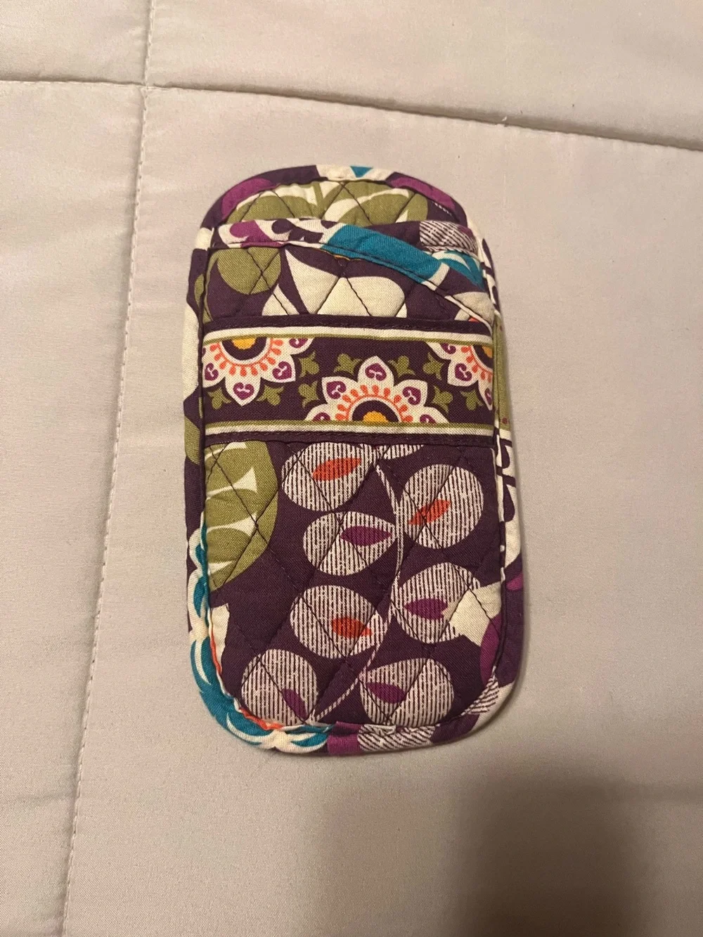Vera Bradley Quilted Purple Floral Soft Eyeglass Case for Glasses/Sunglasses
